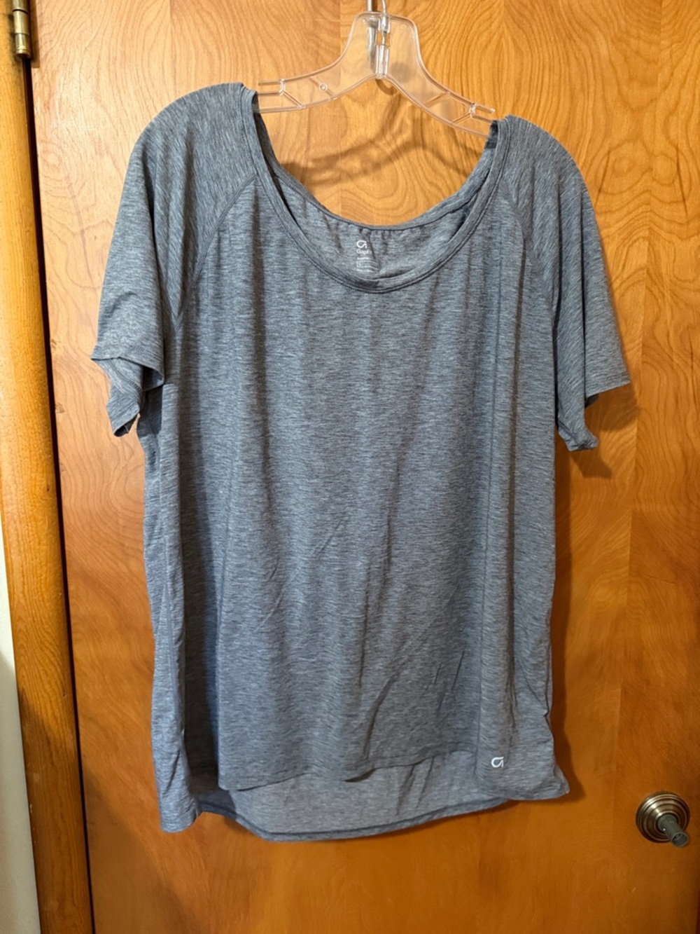 GAP gapfit breathe Heather Gray Scoop Neck Short Sleeve Tee size large
